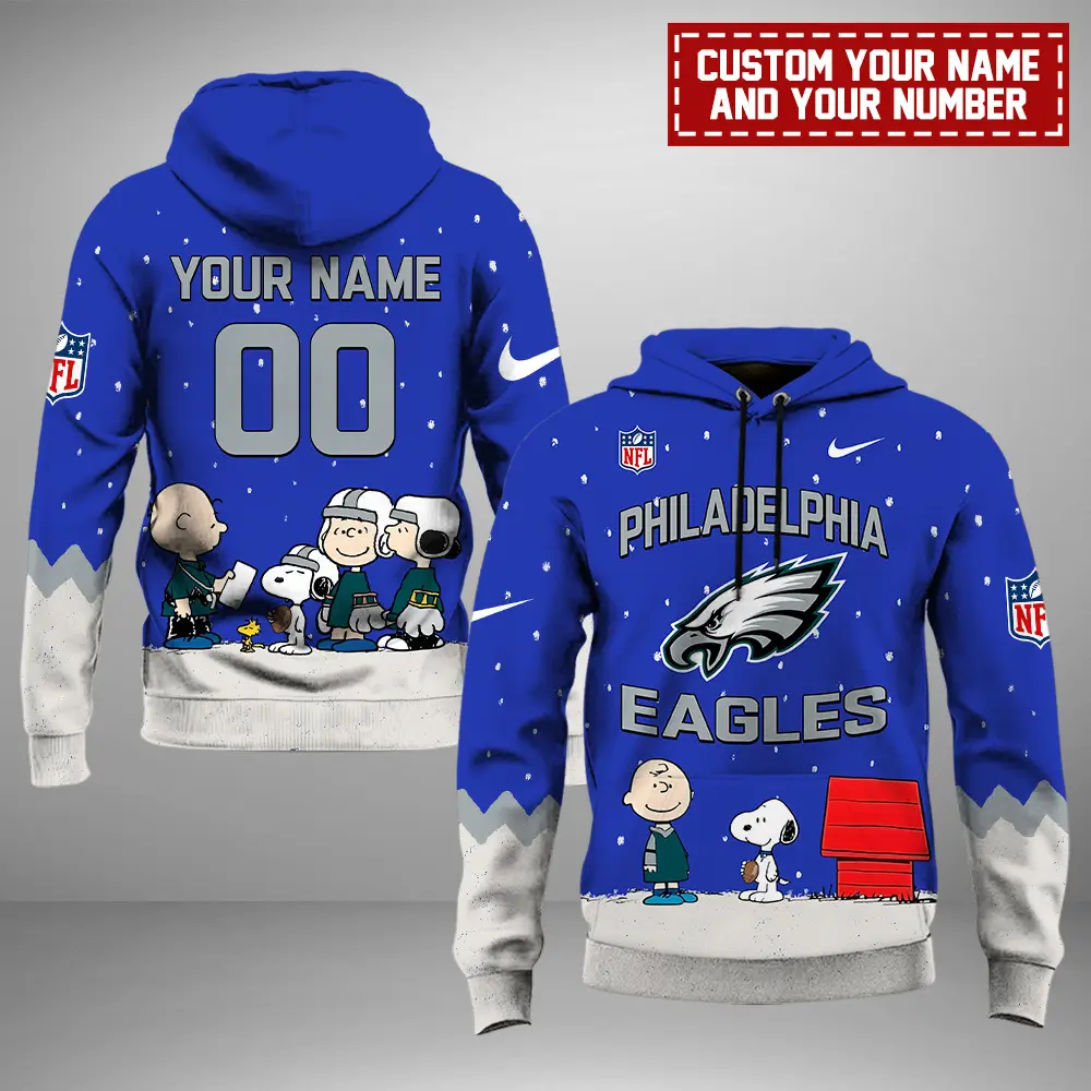 Philadelphia Eagles NFL Peanuts & Snoopy Night 2024 Personalized Unisex Hoodie