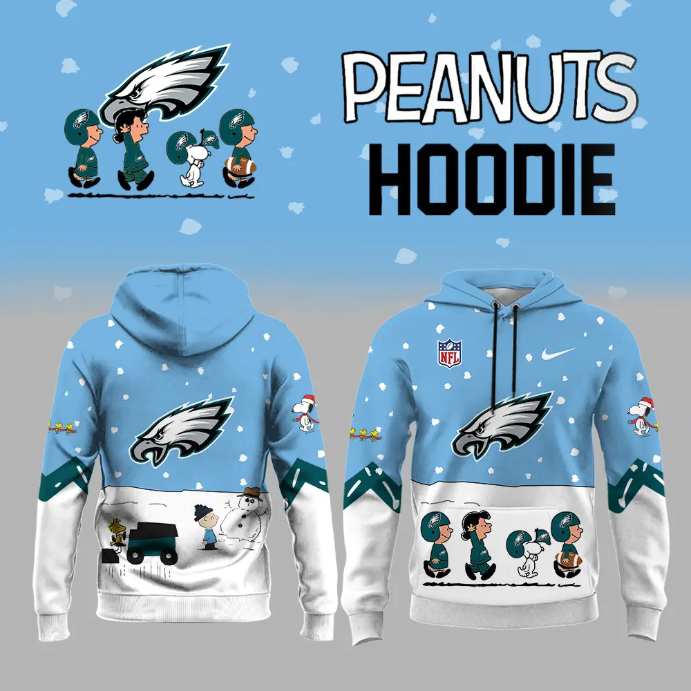 Philadelphia Eagles NFL Peanuts Snoopy Night Nike Unisex Hoodie