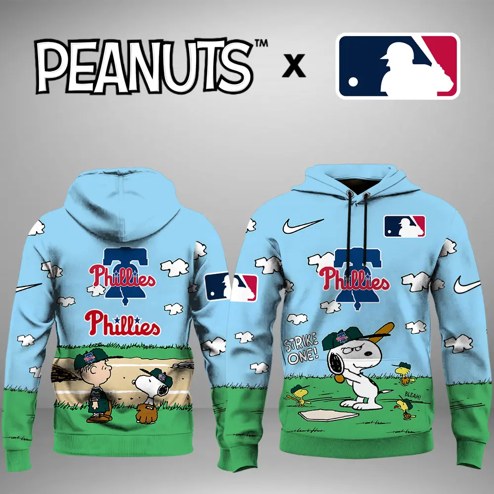 Philadelphia Phillies MLB X Snoopy Peanuts' 75th Anniversary Unisex Hoodie