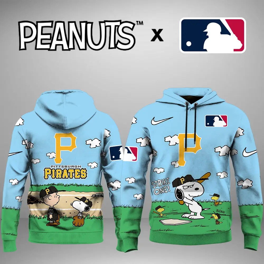 Pittsburgh Pirates MLB X Snoopy Peanuts' 75th Anniversary Unisex Hoodie