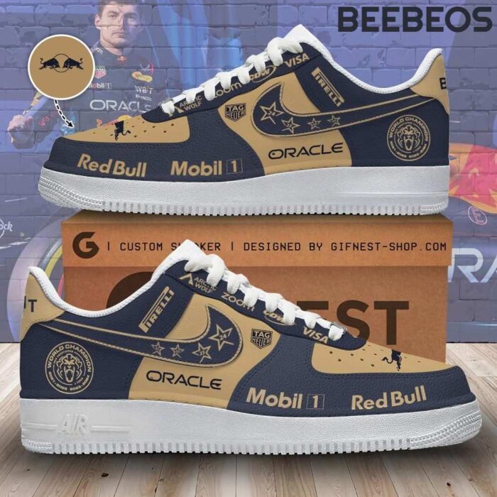 Red Bull Racing Max Verstappen 2024 World Champion Air Force 1 Shoes