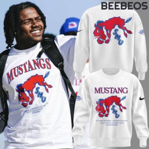 SMU Mustangs Football White Sweatshirt