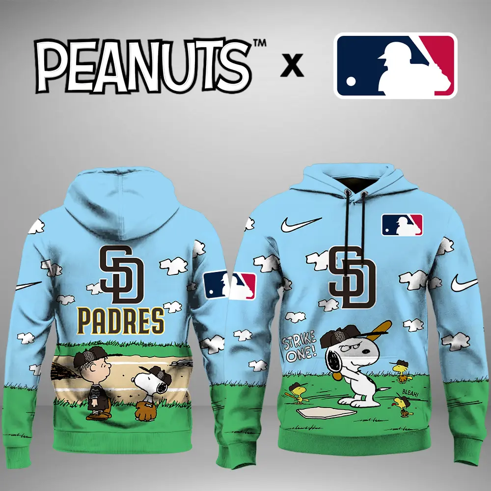 San Diego Padres MLB X Snoopy Peanuts' 75th Anniversary Unisex Hoodie