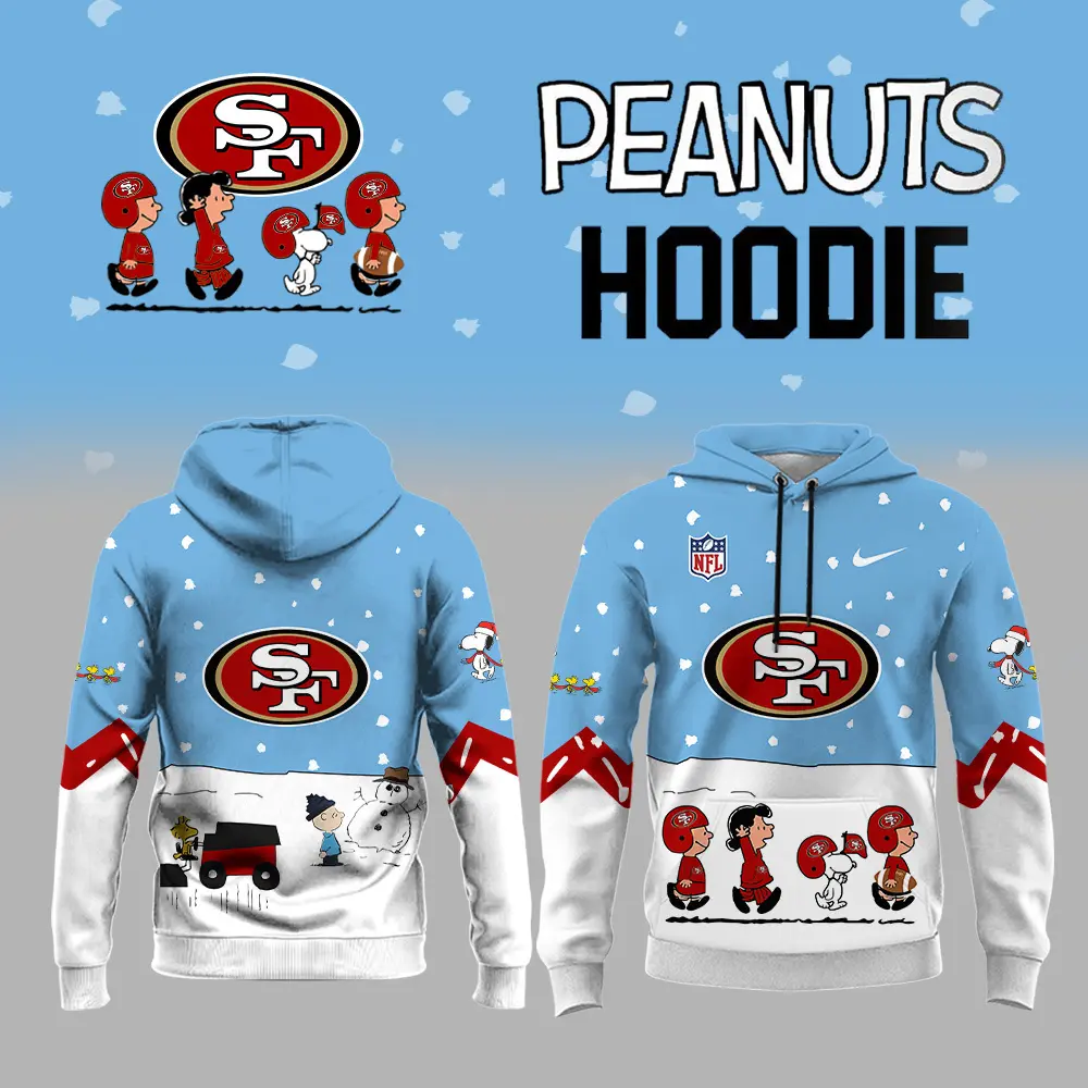 San Francisco 49ers NFL Peanuts Snoopy Night Nike Unisex Hoodie