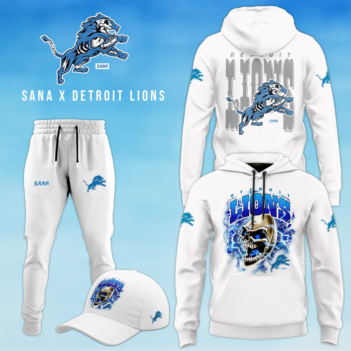 Sana X Detroit Lions Hoodie Set GHS2067