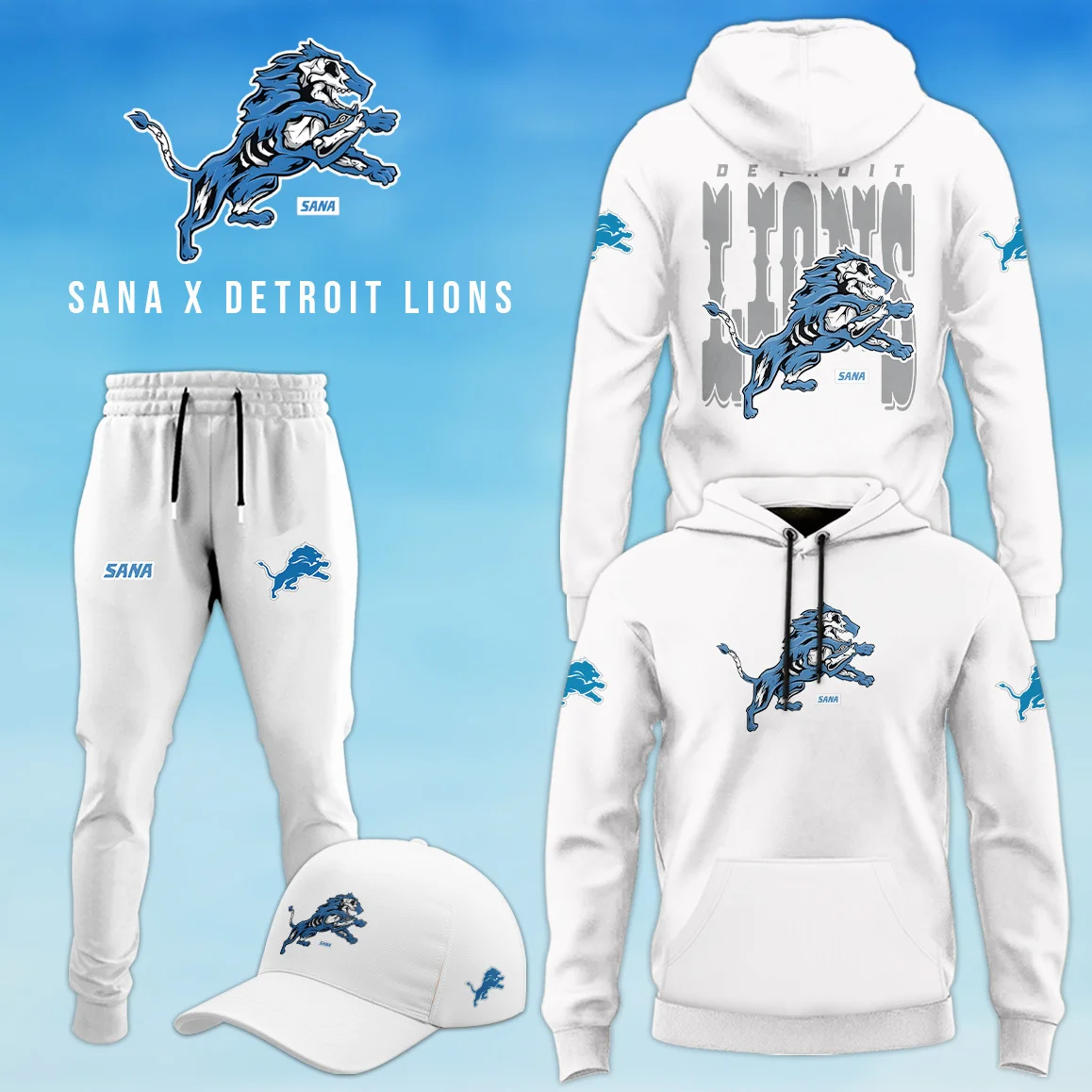 Sana X Detroit Lions Hoodie Set GHS2068