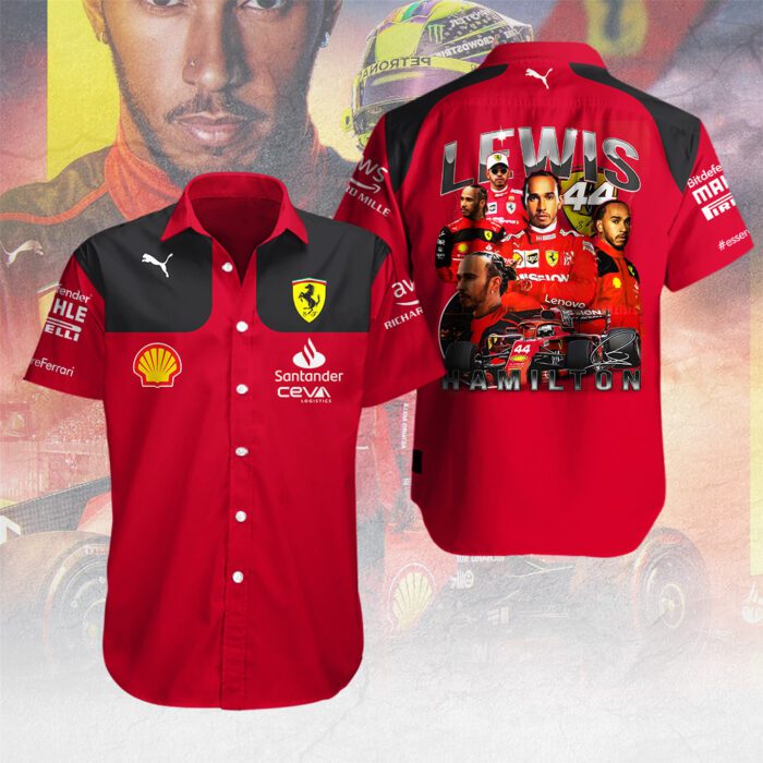 Scuderia Ferrari x Lewis Hamilton Short Sleeve Dress Shirt CGN5226