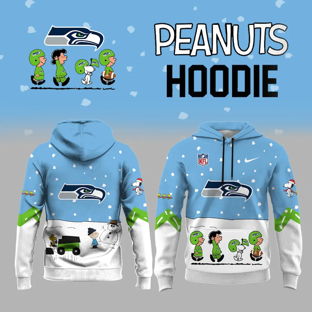 Seattle Seahawks NFL Peanuts Snoopy Night Nike Unisex Hoodie