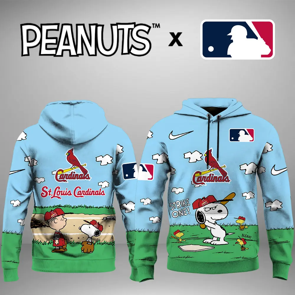 St. Louis Cardinals MLB X Snoopy Peanuts' 75th Anniversary Unisex Hoodie