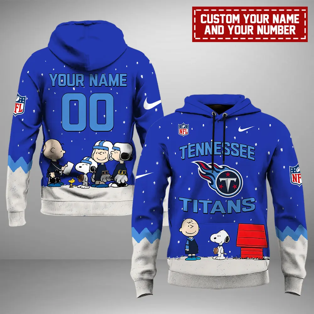 Tennessee Titans NFL Peanuts & Snoopy Night 2024 Personalized Unisex Hoodie