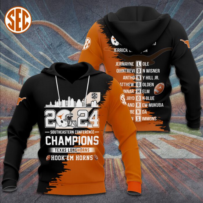 Texas Longhorns Football Performance Unisex Hoodie CGN5479