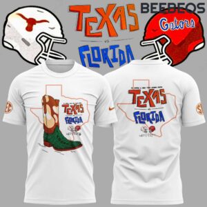 Texas Longhorns x Florida Gators White Shirt