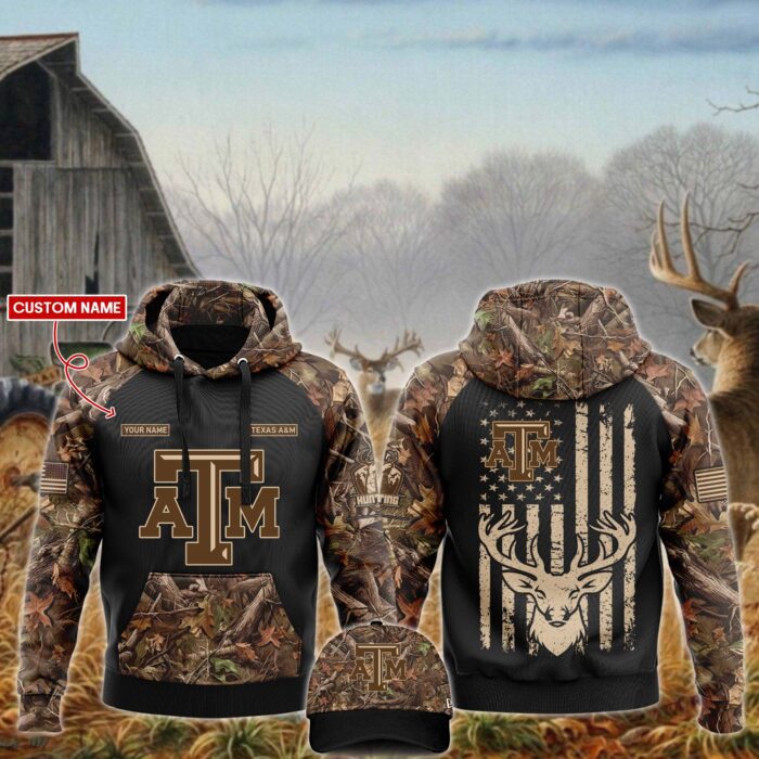 Texas & NCAA x Hunting Unisex Hoodie Cap Joggers Set 2024/25 HCJ1108