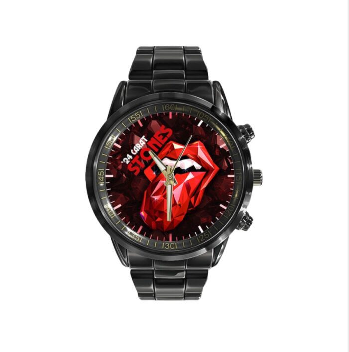 The Rolling Stones Black Stainless Steel Watch GSW1172