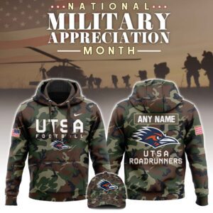 UTSA Roadrunners x NCAA National Military Appreciation Month Unisex Hoodie Cap Joggers Set 2024/25 HCJ1196