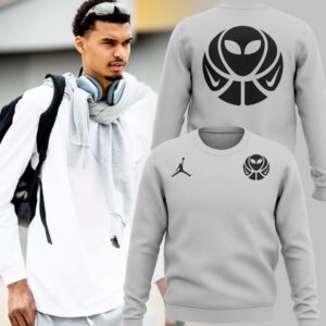 Victor Wembanyama'S Nike Alien Logo Sweatshirt - San Aantonio Spurs  BCT1026