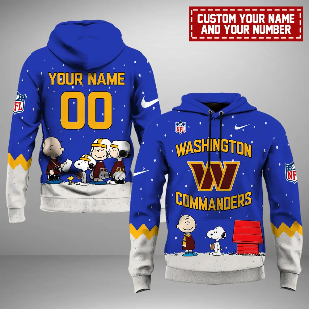 Washington Commanders NFL Peanuts & Snoopy Night 2024 Personalized Unisex Hoodie