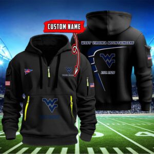 West Virginia Mountaineers Quarter Zip Hoodie NCAA2009