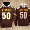 Wyoming Cowboys Football Unisex Hoodie Custom Name And Number NCAA2130