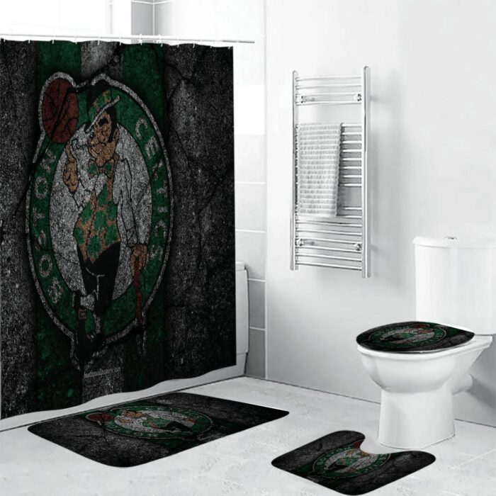 Boston Celtics Logo Crack Stone Bathroom Set BRS2559