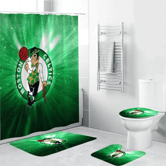 Boston Celtics Logo Galaxy Green Bathroom Set BRS2556
