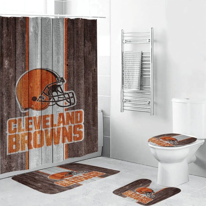 Cleveland Browns Logo Wooden Bathroom Set BRS2647