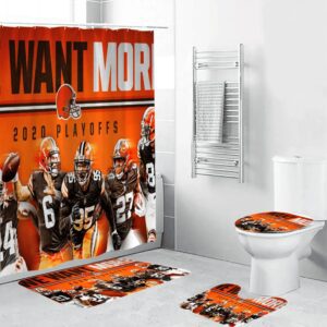 Cleveland Browns Players We Want More 1 Bathroom Set BRS2706