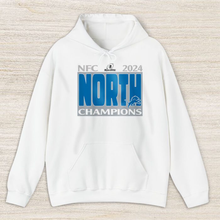 Detroit Lions 2024 NFC North Division Champions Locker Room Trophy Unisex Hoodie TAH25100