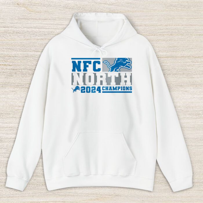 Detroit Lions 2024 NFC North Division Champions Locker Room Trophy Unisex Hoodie TAH25103