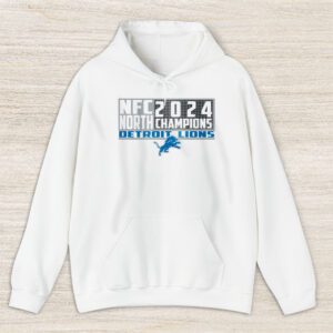 Detroit Lions 2024 NFC North Division Champions Locker Room Trophy Unisex Hoodie TAH25104