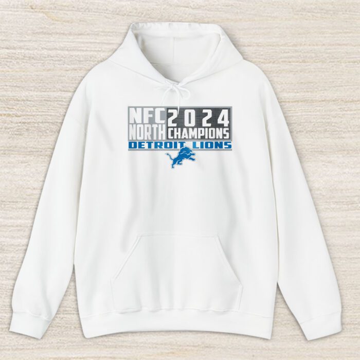 Detroit Lions 2024 NFC North Division Champions Locker Room Trophy Unisex Hoodie TAH25104