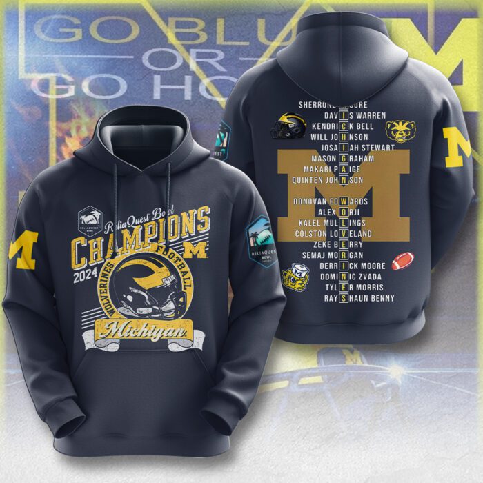 Michigan Wolverines Football Performance Unisex Hoodie GCL1090