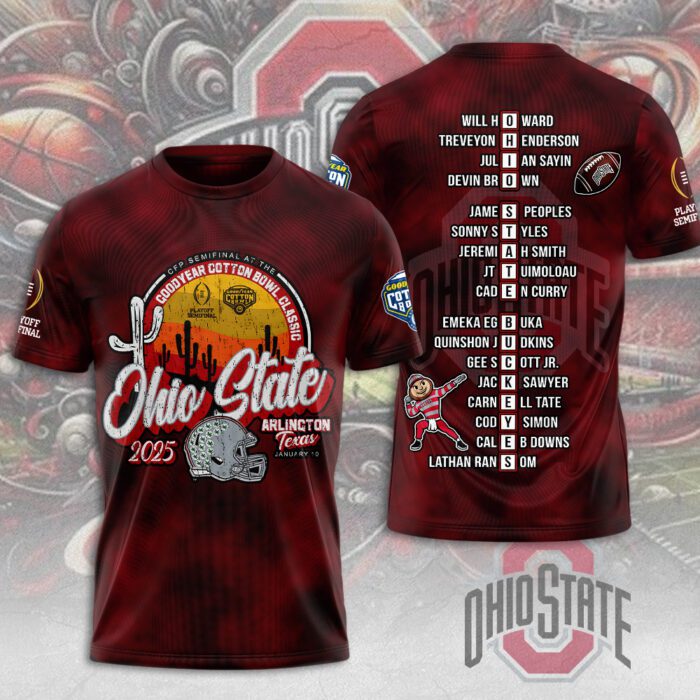 Ohio State Buckeyes Football Performance Unisex T-Shirt GCL1004