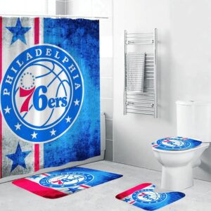 Philadelphia 76ers Logo Star Vintage Bathroom Set BRS2752