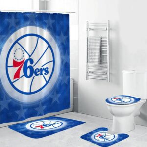 Philadelphia 76ers Logo Stars Blue Bathroom Set BRS2716