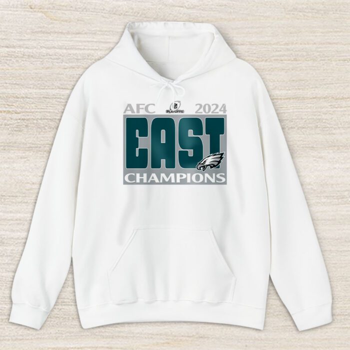 Philadelphia Eagles 2024 NFC East Division Champions Locker Room Trophy Unisex Hoodie TAH25095