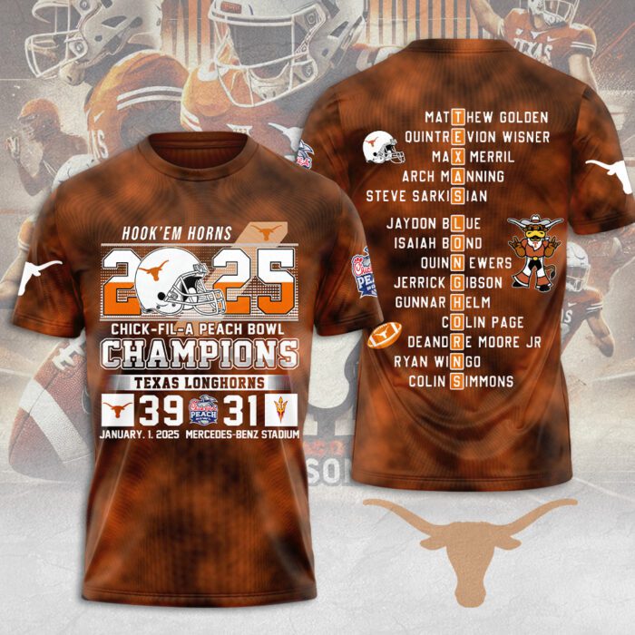 Texas Longhorns Football Performance Unisex T-Shirt GCL1029