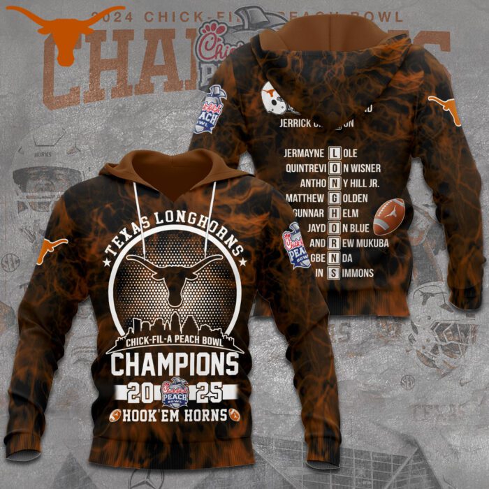 Texas Longhorns Football Performance Unisex Hoodie GCL1099