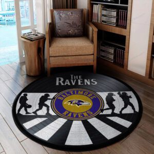 Baltimore Ravens Premium Round Rug Floor Decor SRR1093