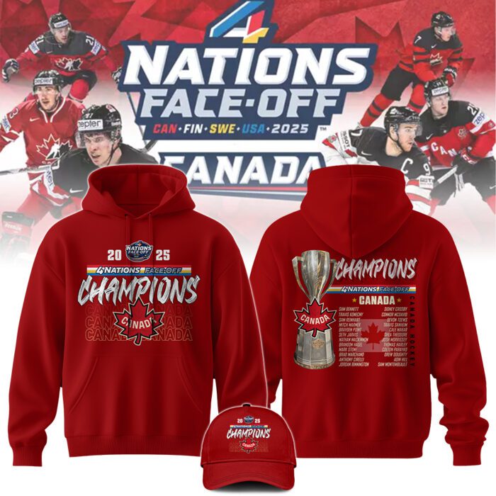 Canada  Hockey Champions 4 Nations Face-Off Limited Edition Hoodie 2025