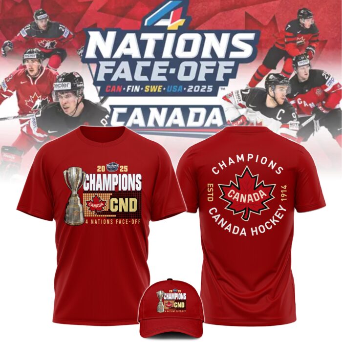 Canada Hockey Champions 4 Nations Face-Off Limited Edition Tshirt 2025