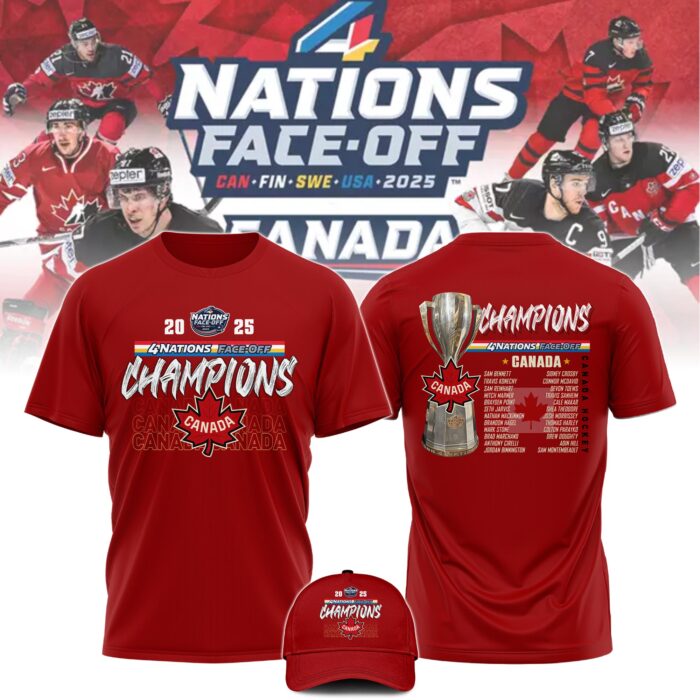 Canada  Hockey Champions 4 Nations Face-Off Limited Edition Tshirt 2025