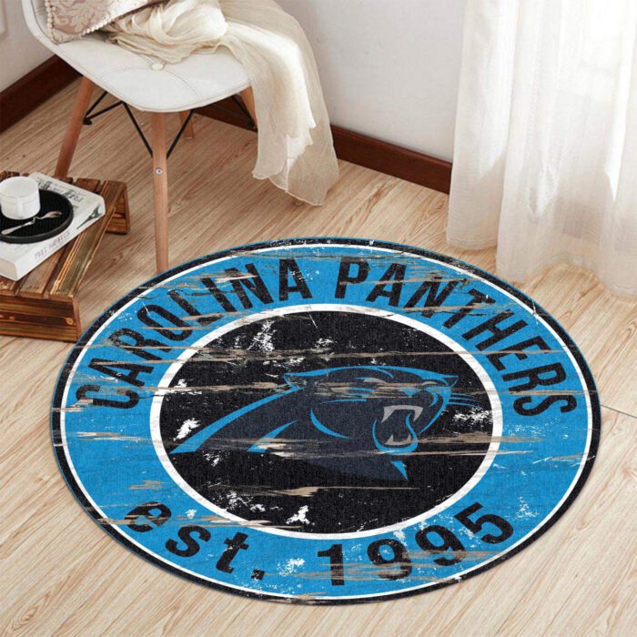 Carolina Panthers Premium Round Rug Floor Decor SRR1121