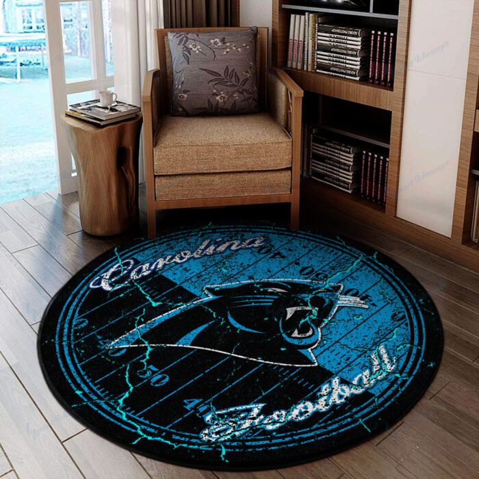 Carolina Panthers Premium Round Rug Floor Decor SRR1126