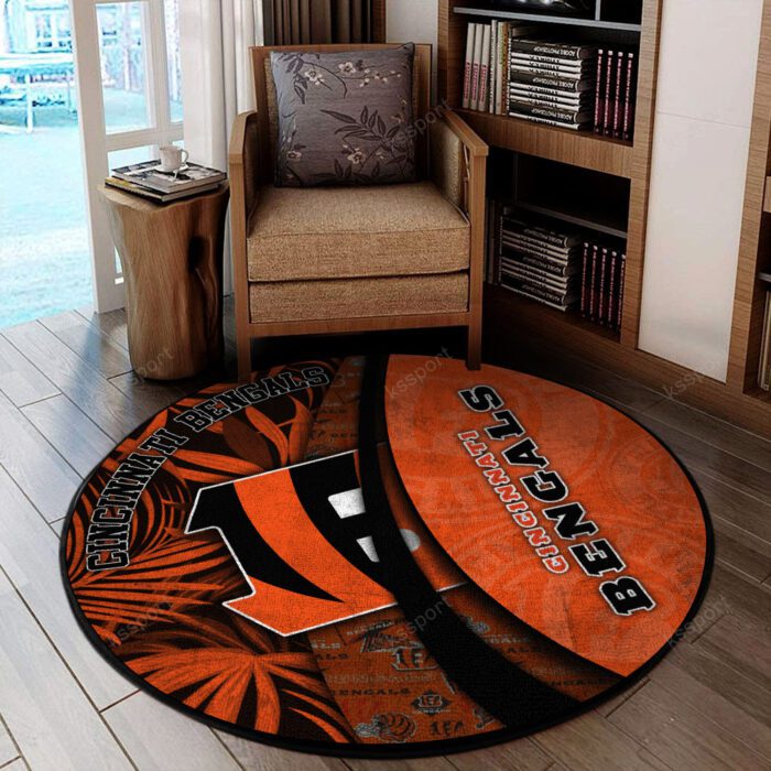 Cincinnati Bengals Premium Round Rug Floor Decor SRR1129