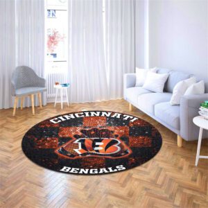 Cincinnati Bengals Premium Round Rug Floor Decor SRR1135