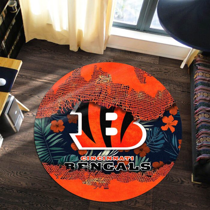 Cincinnati Bengals Premium Round Rug Floor Decor SRR1141