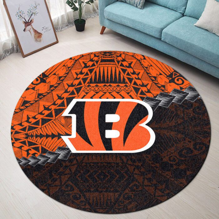 Cincinnati Bengals Premium Round Rug Floor Decor SRR1151