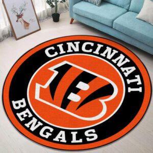 Cincinnati Bengals Premium Round Rug Floor Decor SRR1154