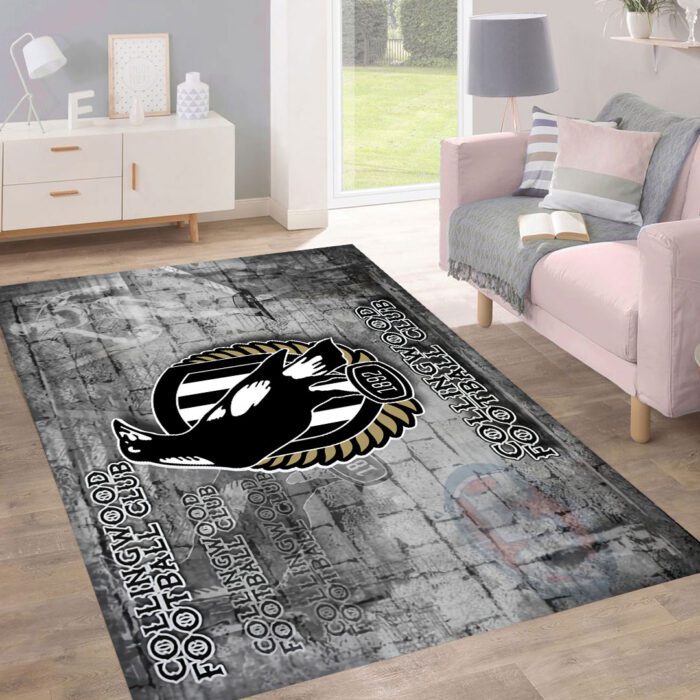 Collingwood FC Rectangular Rug Floor Decor GRR1133